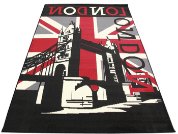Dywan nowoczesny do salonu LONDON BRIDGE Czarny CITY