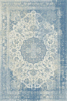 Dywan wełniany do salonu OKUTAN Niebieski ISFAHAN