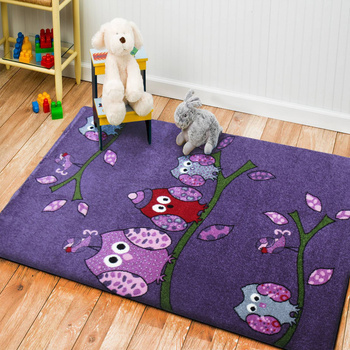 Dywan dziecięcy SÓWKI Fioletowy 01 BELLA KIDS