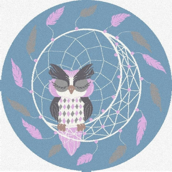 Dywan dziecięcy Agnella DREAMCATHER Róż Koło SOFT