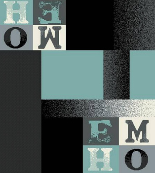 Dywan nowoczesny do salonu HOME Czarno Turkusowy ALFA