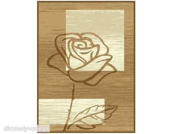 Dywan nowoczesny do salonu RÓŻA Beż Kawa ALFA