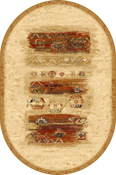 Dywan wełniany do salonu Dywilan MODENA Jasny Rubin Owal OMEGA