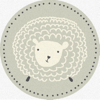 Dywan wełniany SHEEP Popielaty Koło MAGIC