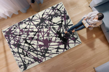 Dywan nowoczesny do salonu ABSTRAKCJA Popiel ALFA