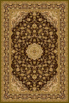 Dywan wełniany do salonu DAMO Ciemny Brąz ISFAHAN