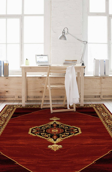 Dywan wełniany do salonu URIASZ Rubin ISFAHAN