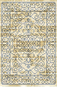 Dywan wełniany do salonu BONTO Ciemny Niebieski ISFAHAN