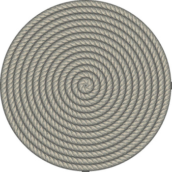 Dywan wełniany do salonu CANTEK Popiel Szary Koło ISFAHAN