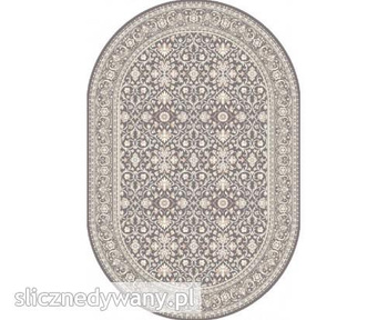 Dywan klasyczny do salonu SALAMANKA Antracytowy Owal ISFAHAN