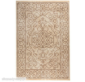 Dywan wełniany do salonu BONTO Piaskowy ISFAHAN