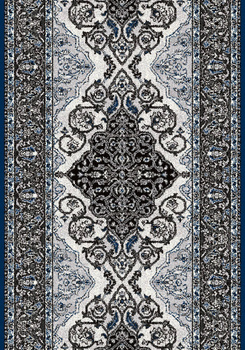 Dywan wełniany do salonu LEYLA Granat Chodnik ISFAHAN
