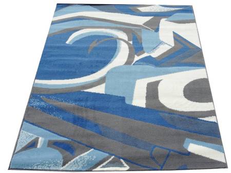 Dywan młodzieżowy GRAFFO Szary Niebieski CITY